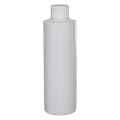 8 oz. White PVC Cylindrical Bottle with 24/410 White Ribbed Cap with F217 Liner