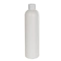 12 oz. White HDPE Cosmo Bottle with 24/410 White Ribbed Cap with F217 Liner
