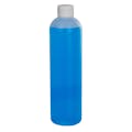 12 oz. Natural HDPE Cosmo Bottle with 24/410 White Ribbed Cap with F217 Liner