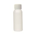 1 oz. White PET Cosmo Round Bottle with 20/410 White Ribbed Cap with F217 Liner