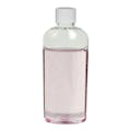 1 oz. Clear PET Cosmo High Clarity Oval Bottle with 15/415 White Ribbed Cap with F217 Liner