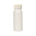 1 oz. White PET Cosmo Round Bottle with 20/410 White Ribbed CRC Cap with F217 Liner