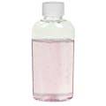 2 oz. Clear PET Cosmo High Clarity Oval Bottle with 20/410 White Ribbed CRC Cap with F217 Liner