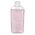 4 oz. Clear PET Cosmo High Clarity Oval Bottle with 20/410 White Ribbed Cap with F217 Liner