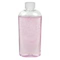 4 oz. Clear PET Cosmo High Clarity Oval Bottle with 20/410 White Ribbed CRC Cap with F217 Liner