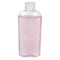 6 oz. Clear PET Cosmo High Clarity Oval Bottle with 24/410 White Ribbed CRC Cap with F217 Liner