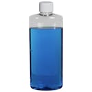 8 oz. Clear PET Oval Bottle with 24/410 White Ribbed Cap with F217 Liner