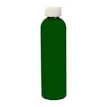 4 oz. Dark Green PET Cosmo Round Bottle with 20/410 White Ribbed CRC Cap with F217 Liner