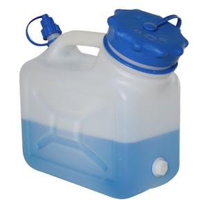 5 Liter Wide Mouth HDPE Jerrican with Blue Vented Cap