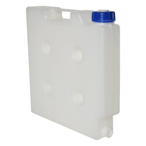 5 Liter Natural Polypropylene Compact Jerrican with Tamper Evident Cap & 3/4" Threaded Connector