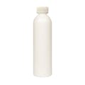 8 oz. White PET Cosmo Round Bottle with 24/410 White Ribbed CRC Cap with F217 Liner