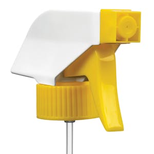 28/400 Yellow/White Trigger Sprayer with 9-1/4" Dip Tube & 0.9mL Output