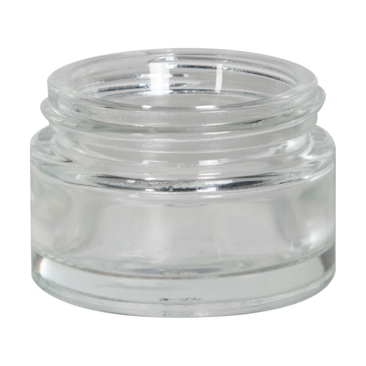 15mL Clear Glass Round Jar with 43/400 Neck (Caps Sold Separately)