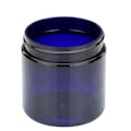 4 oz. Cobalt Blue PET Straight-Sided Round Jar with 58/400 Neck (Cap Sold Separately)