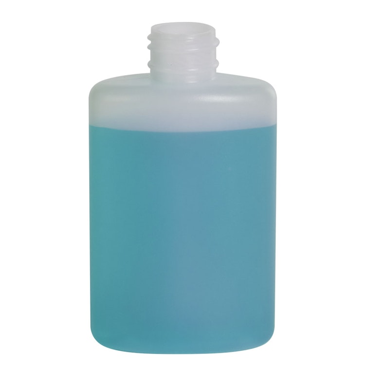 4 oz. Natural HDPE Oval Bottle with 24/410 Neck (Cap Sold Separately)