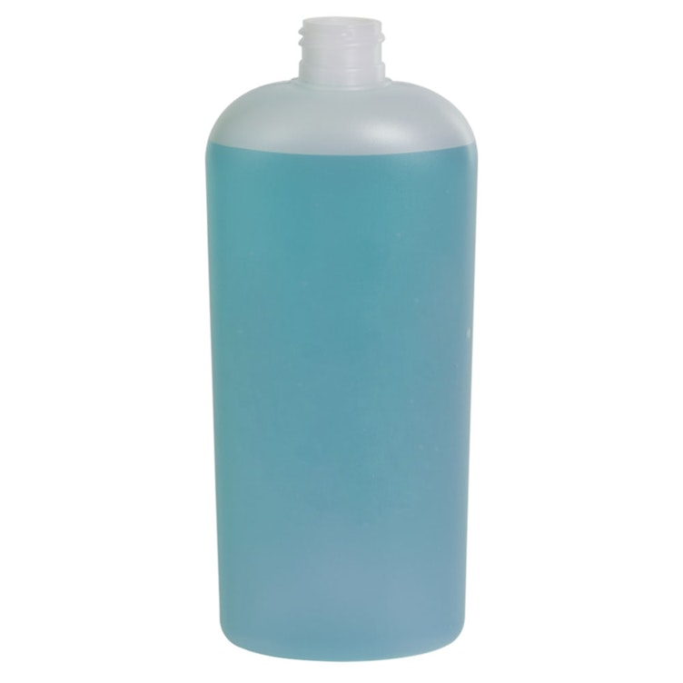 12 oz. Natural HDPE Cosmo Oval Bottle with 24/410 Neck (Cap Sold Separately)