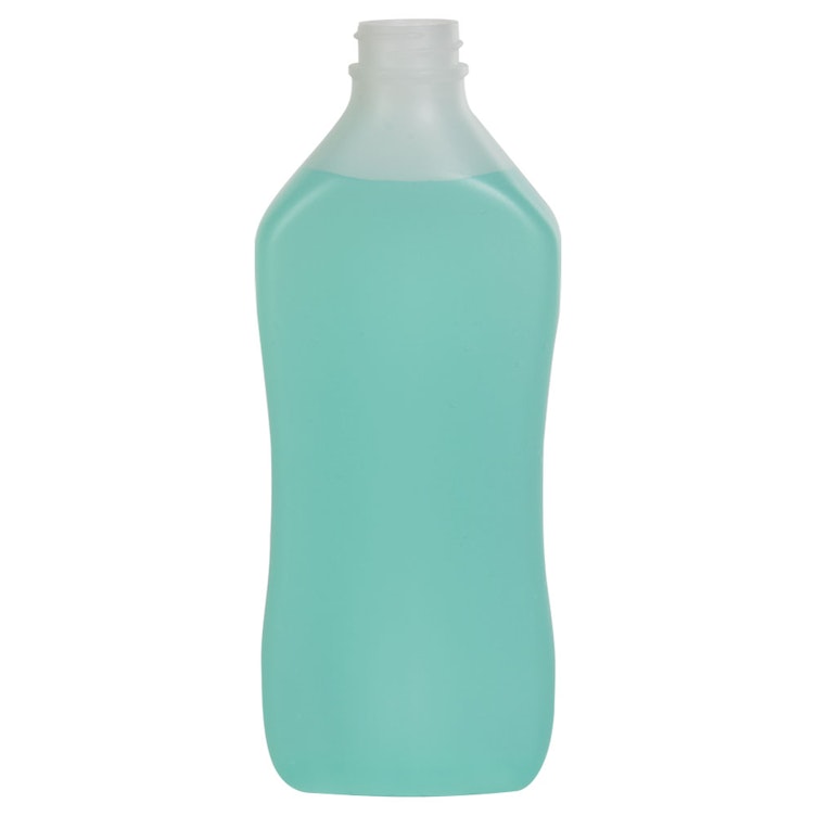 16 oz. Pinch Waist Natural HDPE Oval Bottle with 28/400 (Cap Sold Separately)