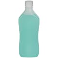 16 oz. Pinch Waist Natural HDPE Bottle with 28/400 White Ribbed Cap with F217 Liner
