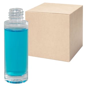 1 oz. Clear Tall Cylinder Glass Bottle with 20/410 Neck - Case of 216 (Cap Sold Separately)