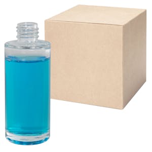 2 oz. Clear Tall Cylinder Glass Bottle with 20/410 Neck - Case of 144 (Cap Sold Separately)