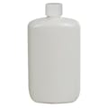 4 oz. White HDPE Oval Bottle with 20/410 White Ribbed Cap with F217 Liner