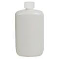 4 oz. White HDPE Oval Bottle with 20/410 White Ribbed CRC Cap with F217 Liner
