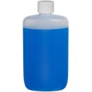 8 oz. Natural HDPE Oval Bottle with 24/410 White Ribbed Cap with F217 Liner