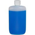 8 oz. Natural HDPE Oval Bottle with 24/410 White Ribbed Cap with F217 Liner