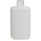 8 oz. White HDPE Oval Bottle with 24/410 White Ribbed Cap with F217 Liner