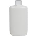 8 oz. White HDPE Oval Bottle with 24/410 White Ribbed Cap with F217 Liner