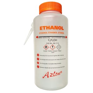 500mL Azlon® Wide Mouth Ethanol Wash Bottle with Integral Spout & Orange Cap