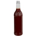 25 oz. Clear PET Diamond Round Syrup Bottle with 28/400 Neck (Cap Sold Separately)