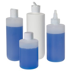 Squat Cylinder HDPE Bottles & Caps