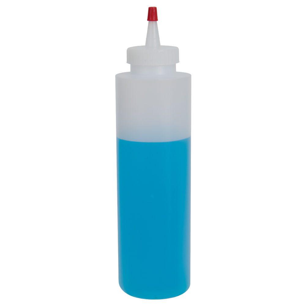 16 oz. Natural HDPE Wide Mouth Cylindrical Bottle with 38/400
