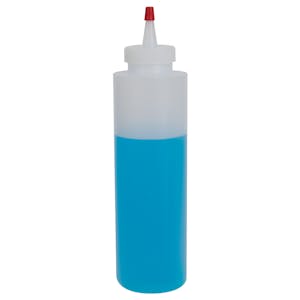 16 oz. Natural HDPE Wide Mouth Bottle with 38/400 Natural Yorker Cap