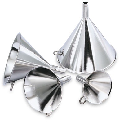 32 oz. Stainless Steel Funnel - 6-3/4" Top Dia. x 7-1/4" Hgt.