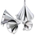 6-3/8 oz. Stainless Steel Funnel - 4-1/8" Top Dia. x 4-3/8" Hgt.
