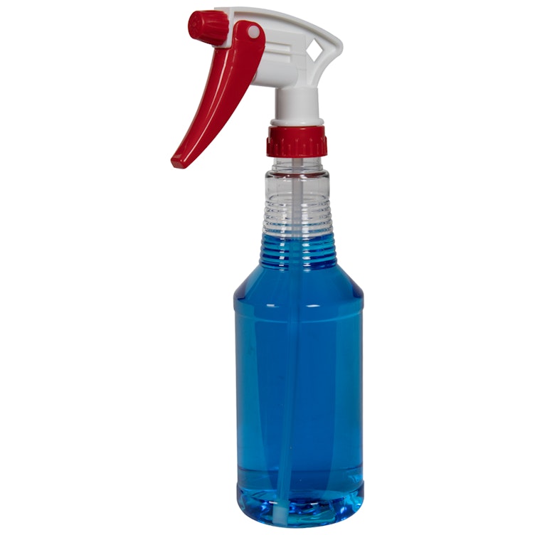16 oz. Clear PET Plastic Trigger Spray Bottle, 28mm 28-400