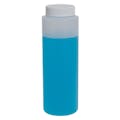 8 oz. Natural HDPE Wide Mouth Bottle with 38/400 White Ribbed Cap with F217 Liner