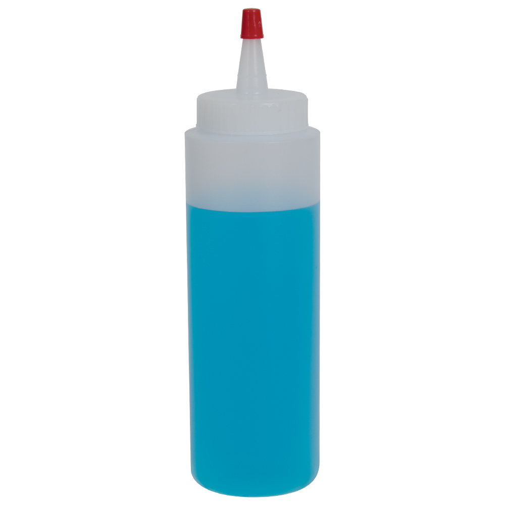 16 oz. Natural HDPE Wide Mouth Cylindrical Bottle with 38/400