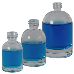 Begonia Dome Round Glass Bottles
