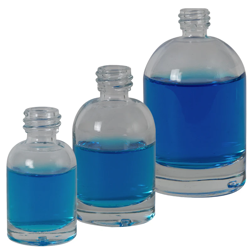 Begonia Dome Round Glass Bottles
