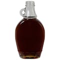 8.45 oz. (250mL) Clear Glass Oval Syrup Bottle with 28/400 Neck & Finger Loop Handle (Cap Sold Separately) - Case of 12