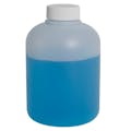 8 oz. Natural HDPE Celebrity Boston Round Bottle with 28/400 White Ribbed Cap with F217 Liner