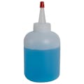 8 oz. Natural HDPE Celebrity Boston Round Bottle with 28/400 Natural Yorker Dispensing Cap