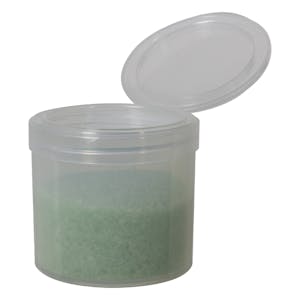 12 oz. Natural Polypropylene Straight-Sided Thick-Walled Round Jar with 89/400 Natural Snap-Top Cap