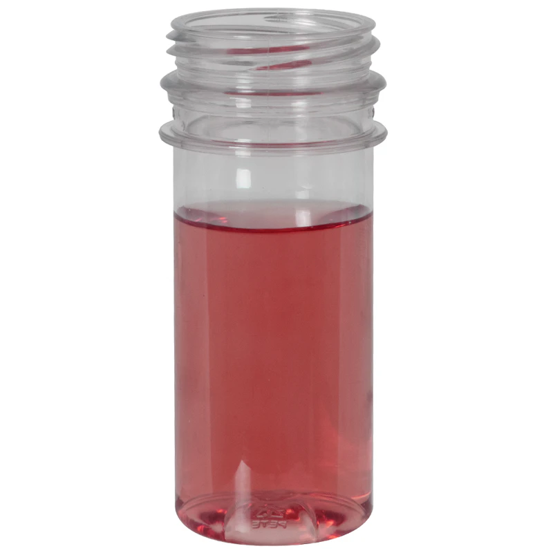 1-3/4 oz. Clear PET Energy Shot Bottle with 38mm DBJ Neck (Cap Sold Separately)