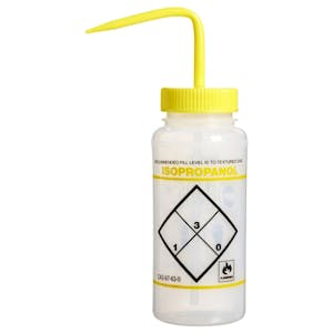 16 oz. Scienceware® Isopropanol Wash Bottle with Yellow Dispensing Nozzle