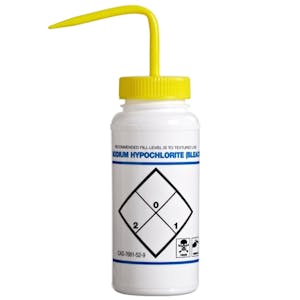 16 oz. Scienceware® Bleach Water Wash Bottle with Yellow Dispensing Nozzle
