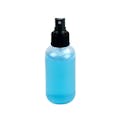 4 oz. Natural LDPE Boston Round Spray Bottle with Black Finger Sprayer